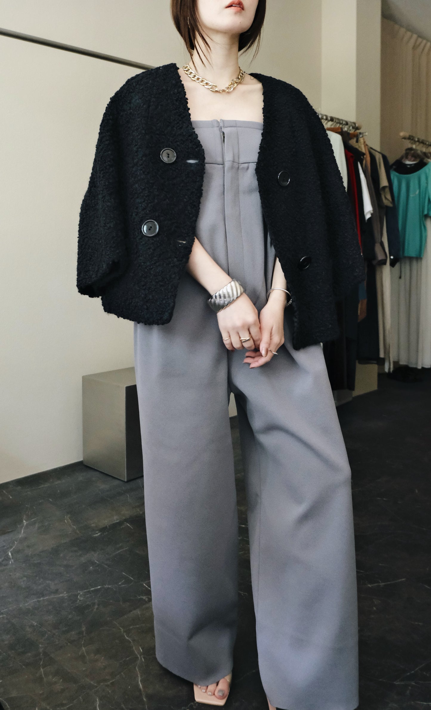 【LöWER】18G Smooth Bare Top Pants