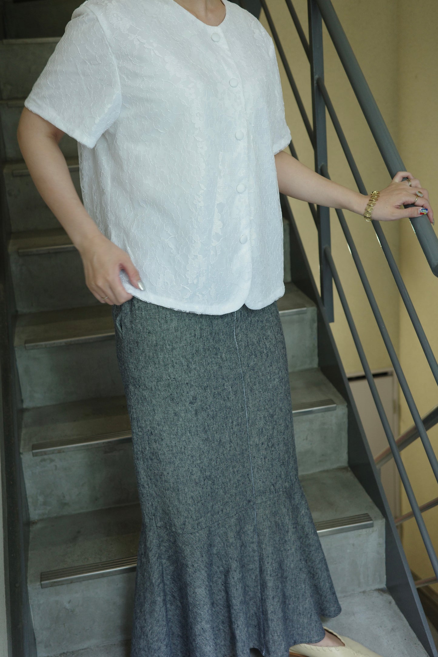 u.s.a vintae white tops