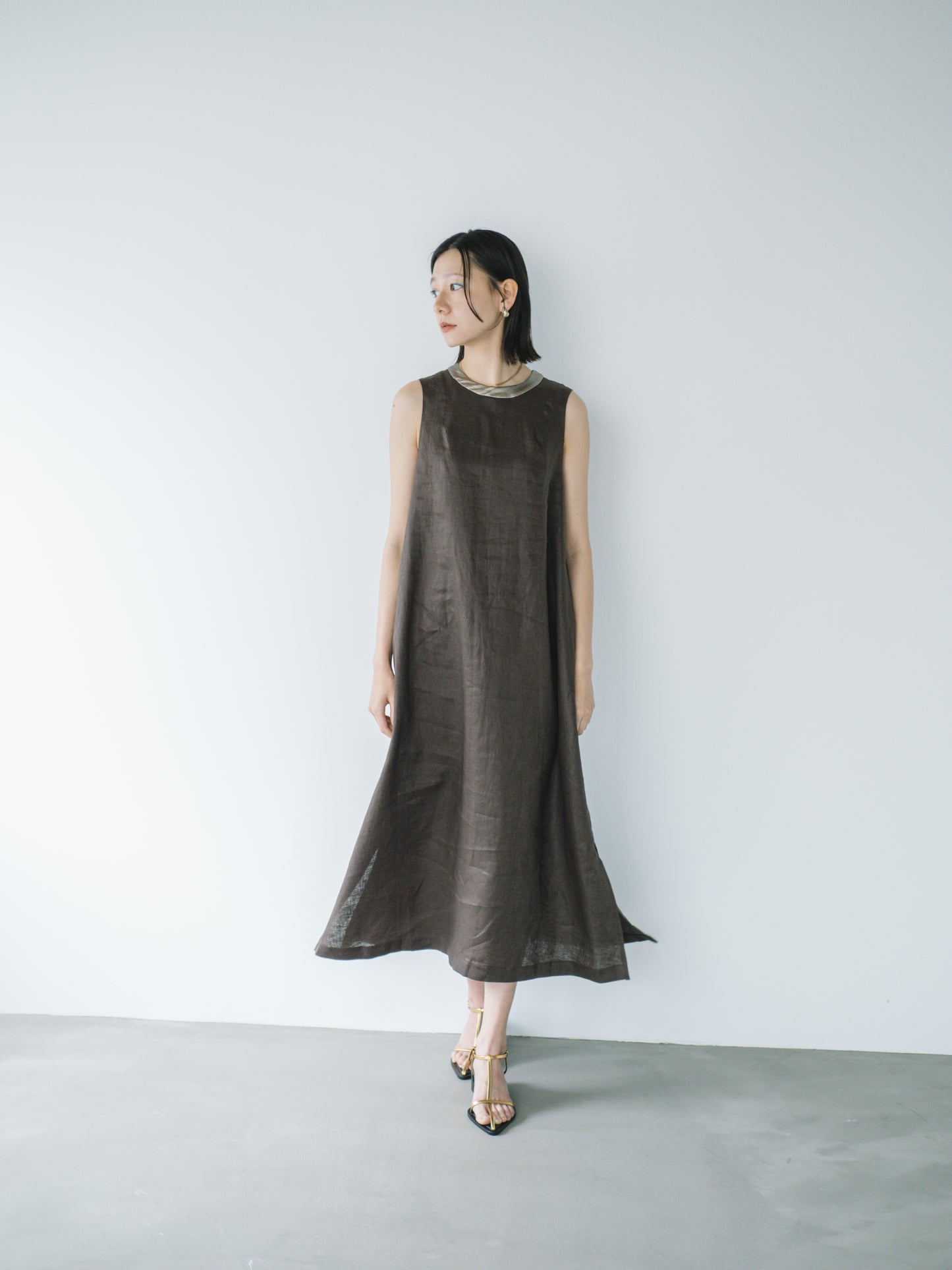 【 A PUPIL 】25SS linen sleeveless dress