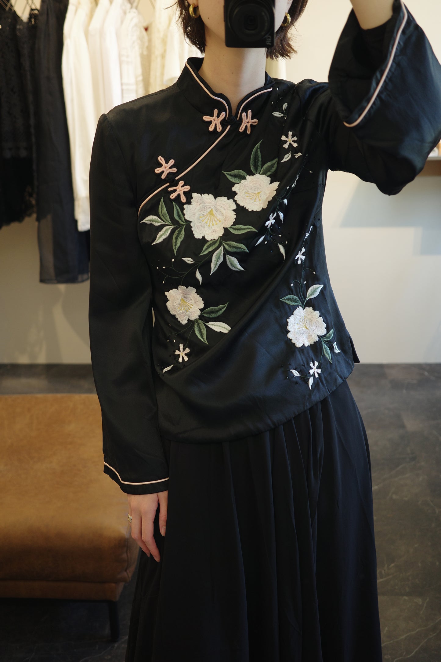 flower enbroidery china tops