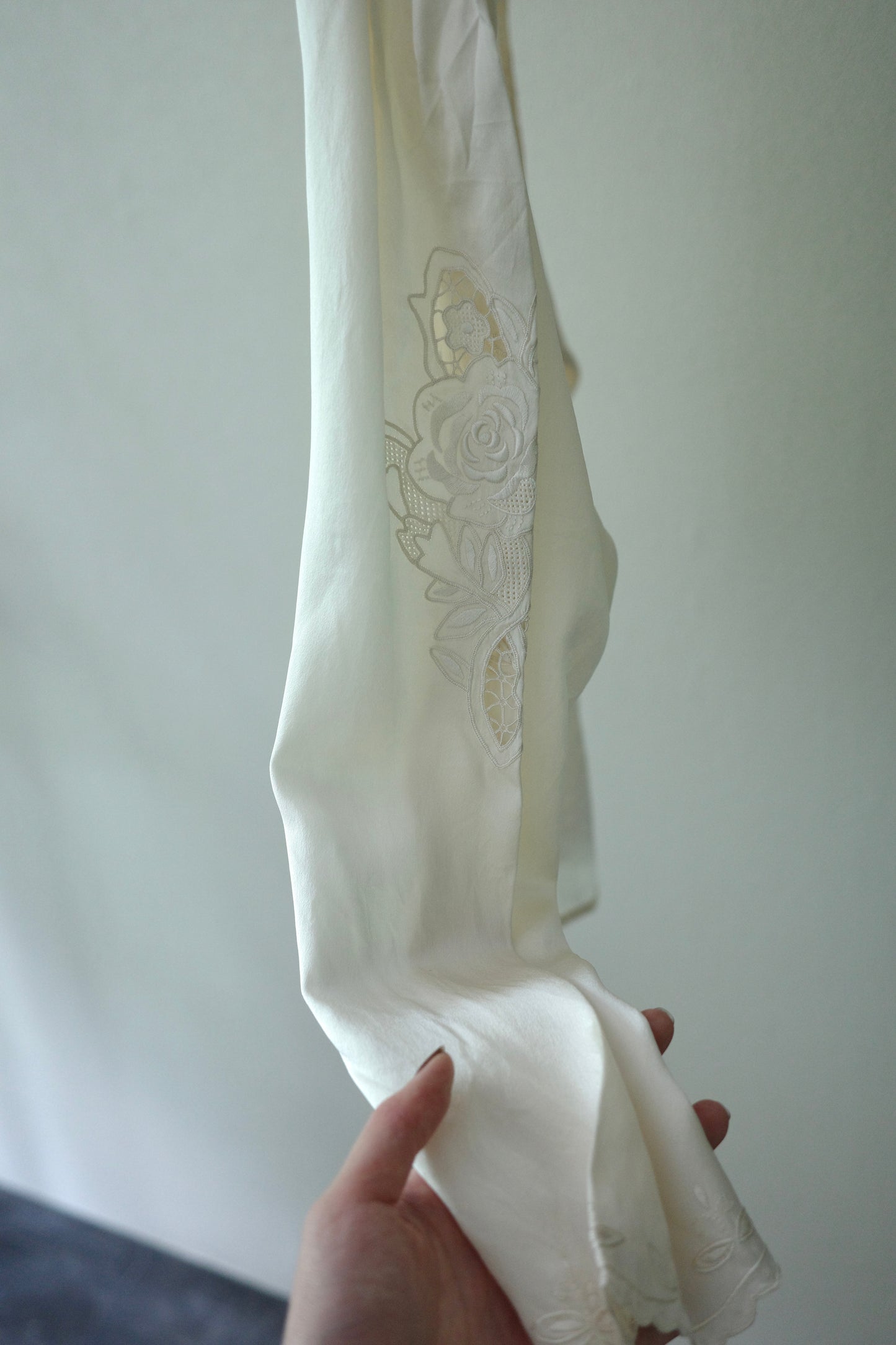 vintage silk embroidery blouse
