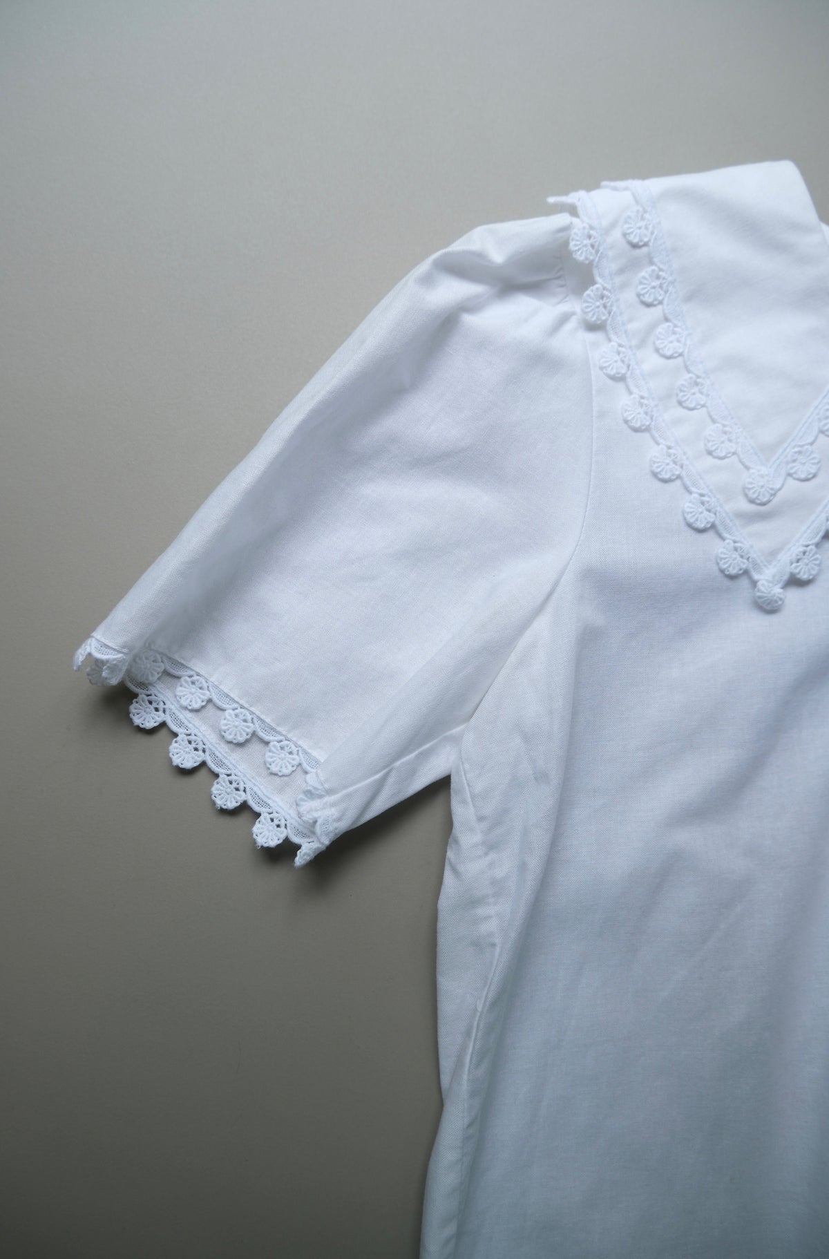 double collar white blouse