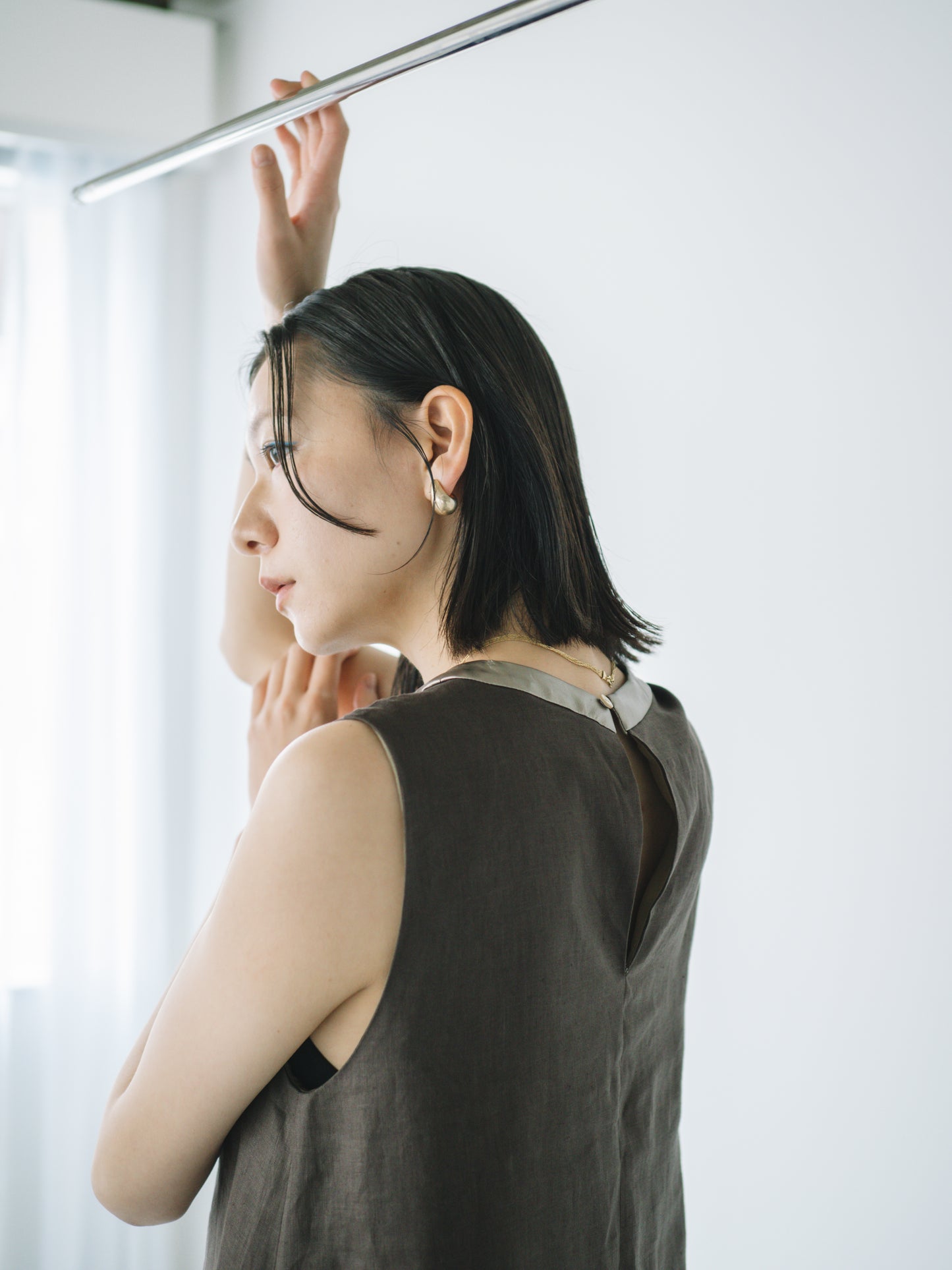 【 A PUPIL 】25SS linen sleeveless dress