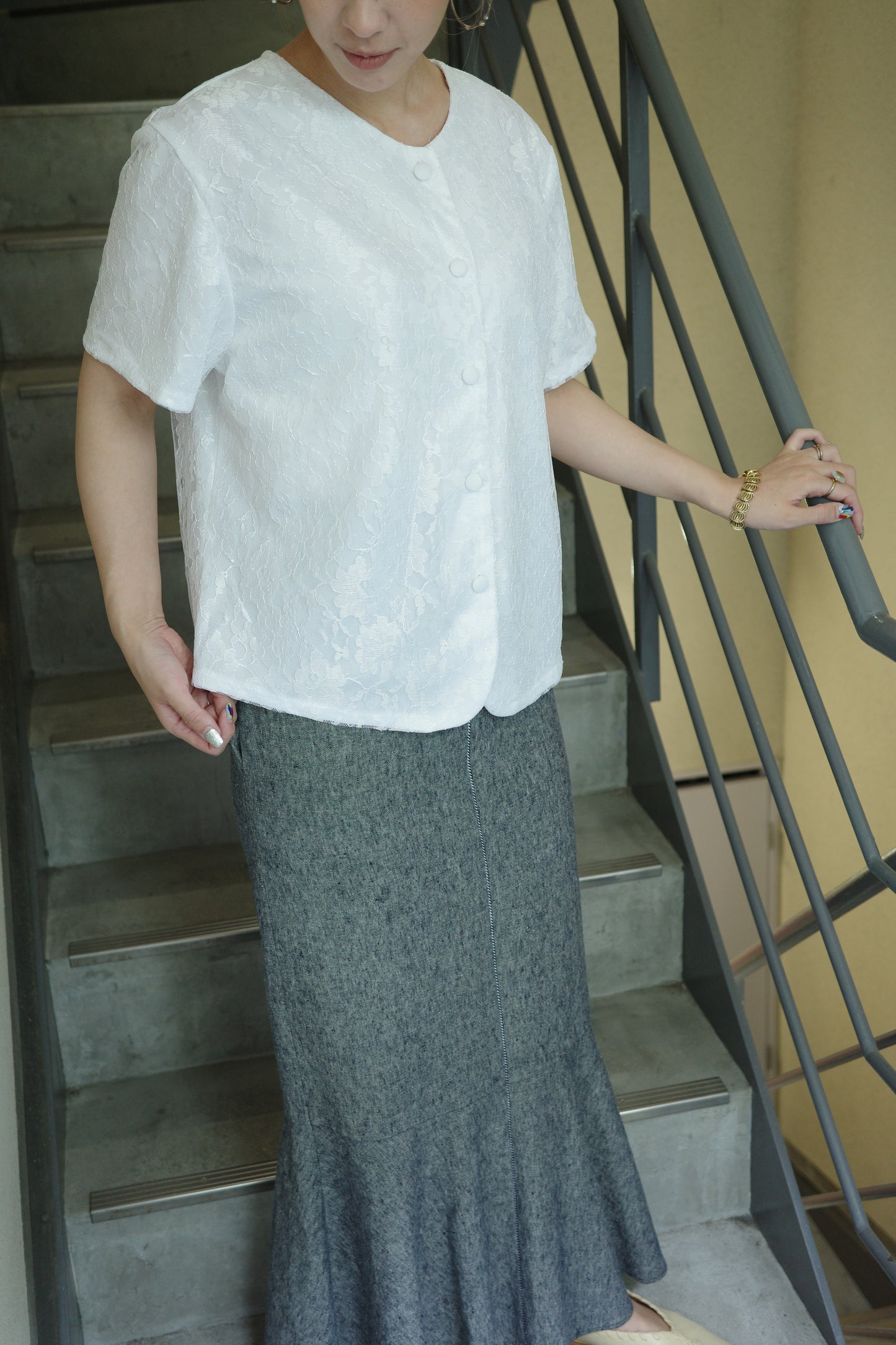 u.s.a vintae white tops
