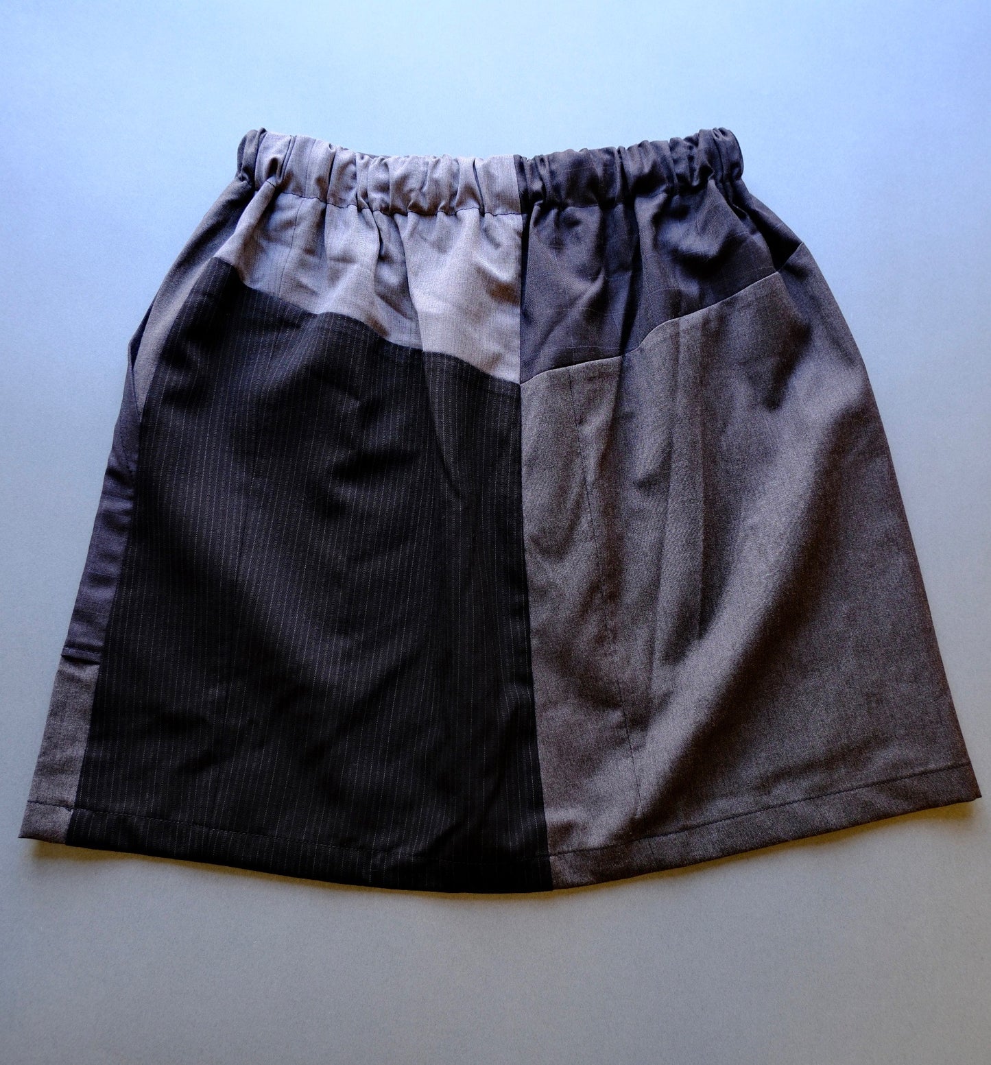 〈remake〉wool patch work mini skirt