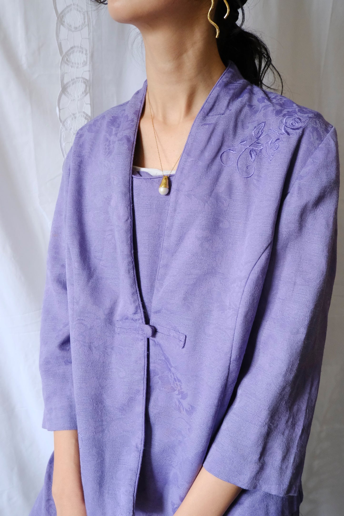 〈set〉vintage purple op & jacket