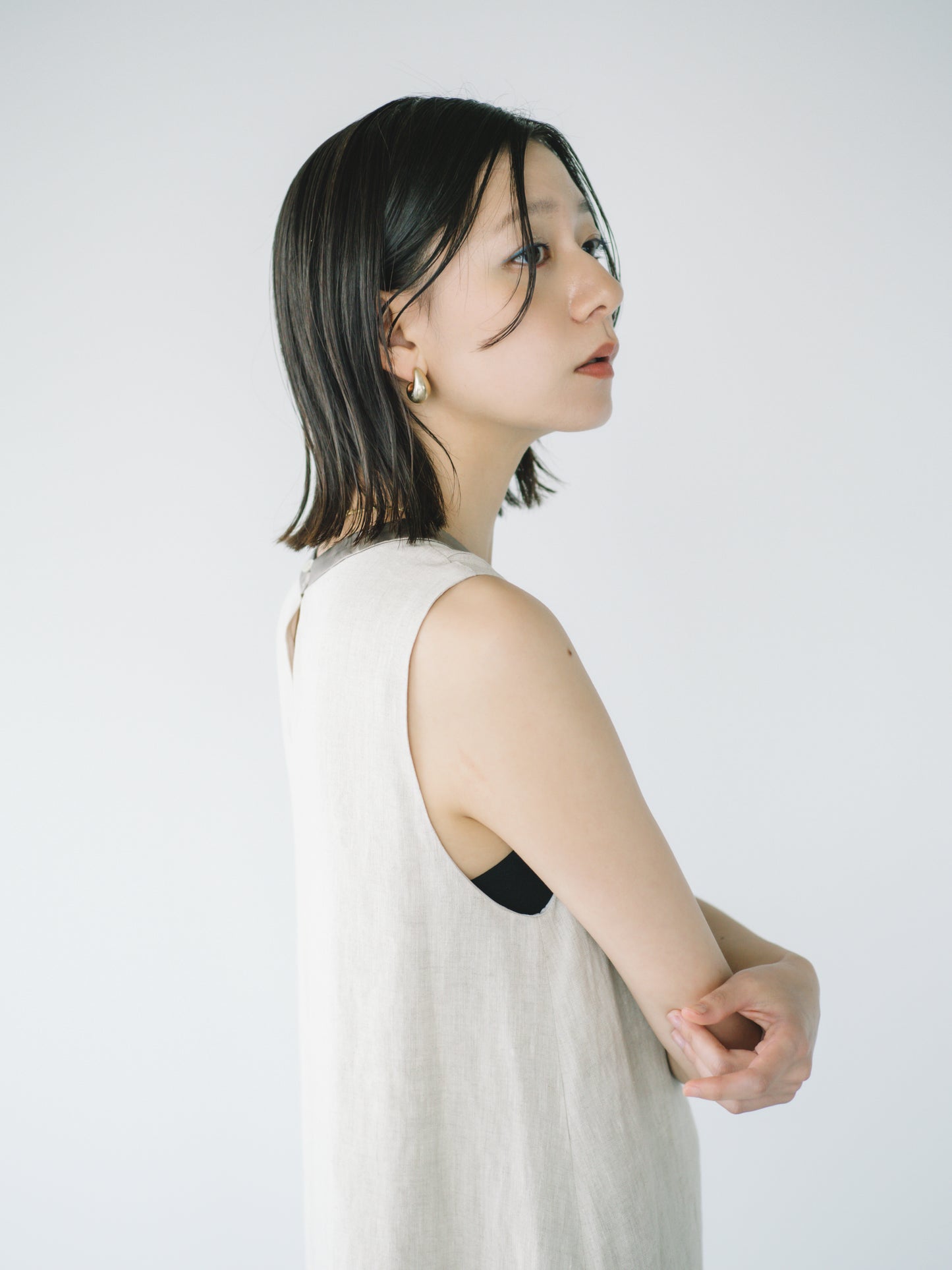 【 A PUPIL 】25SS linen sleeveless dress
