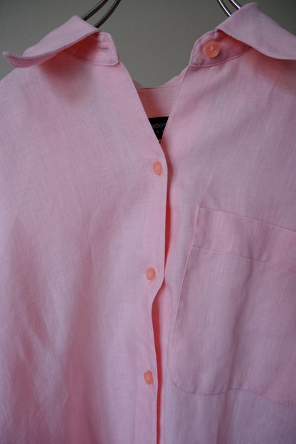 linen sweet pink shirt