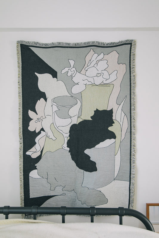 3cat jacquard blanket