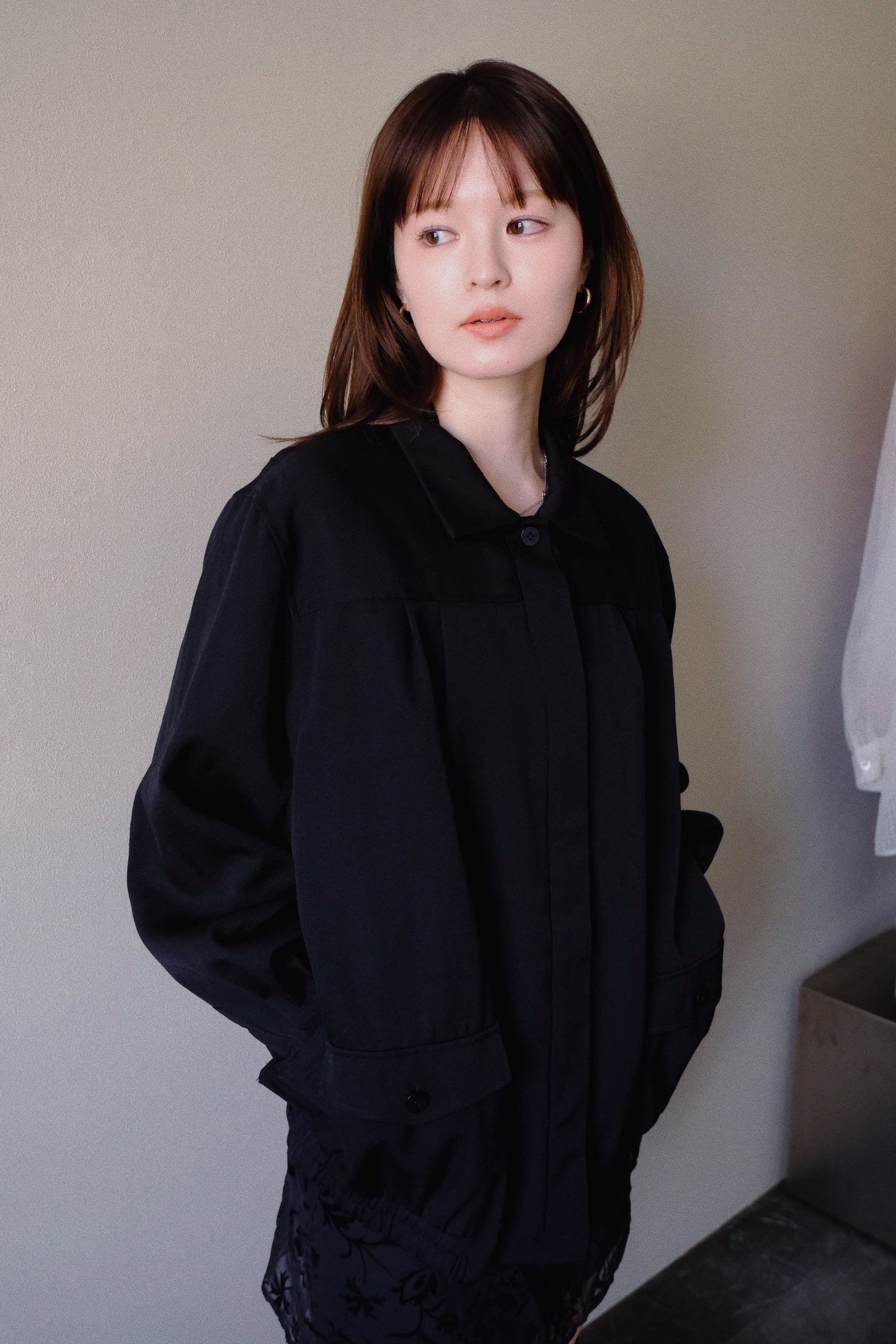 black wool jacket