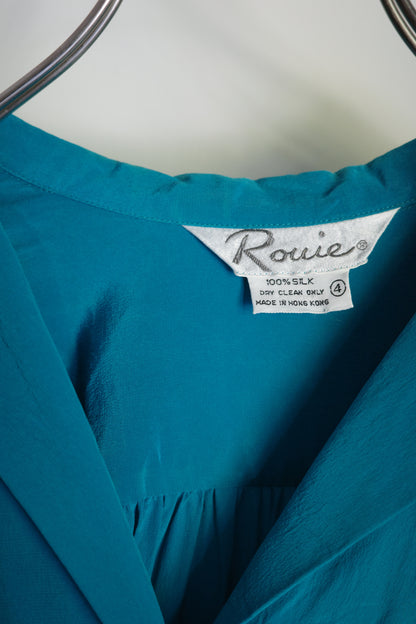 Turquoise Silk Dress