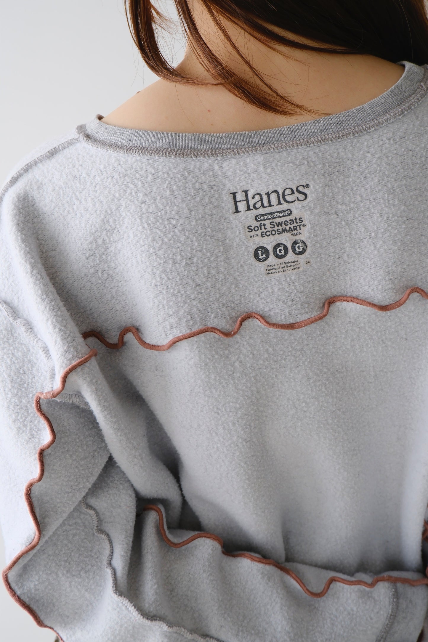 remake/ inside out mellow lock stitch sweat