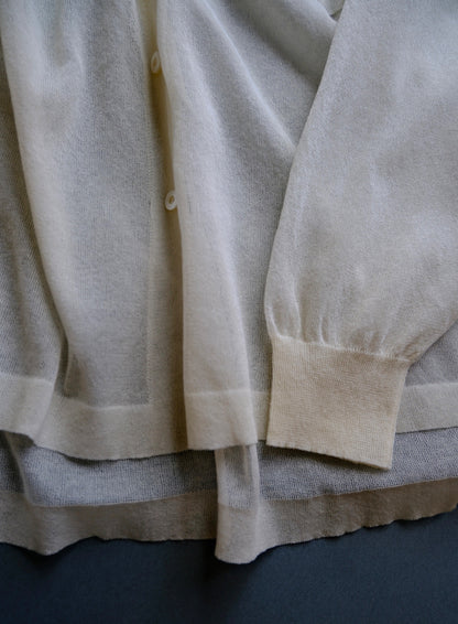 LÖWER 26ss/ 18G Sheer Button SHIRTS