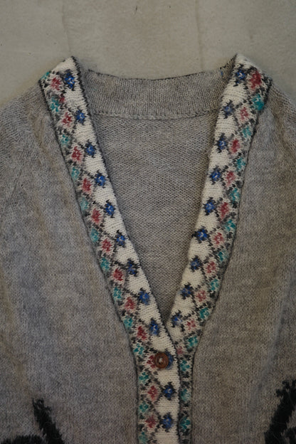 Camel Pattern Knit Cardigan