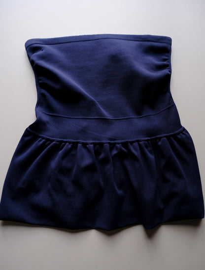 LÖWER 26ss / 18G smooth peplum bare top