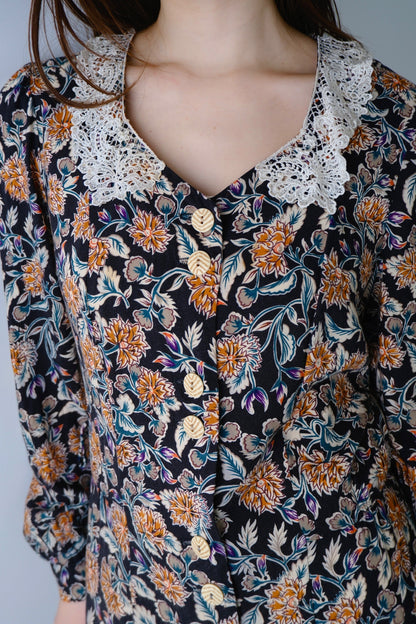 vintage flower one-piece