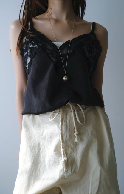 black lace camisole