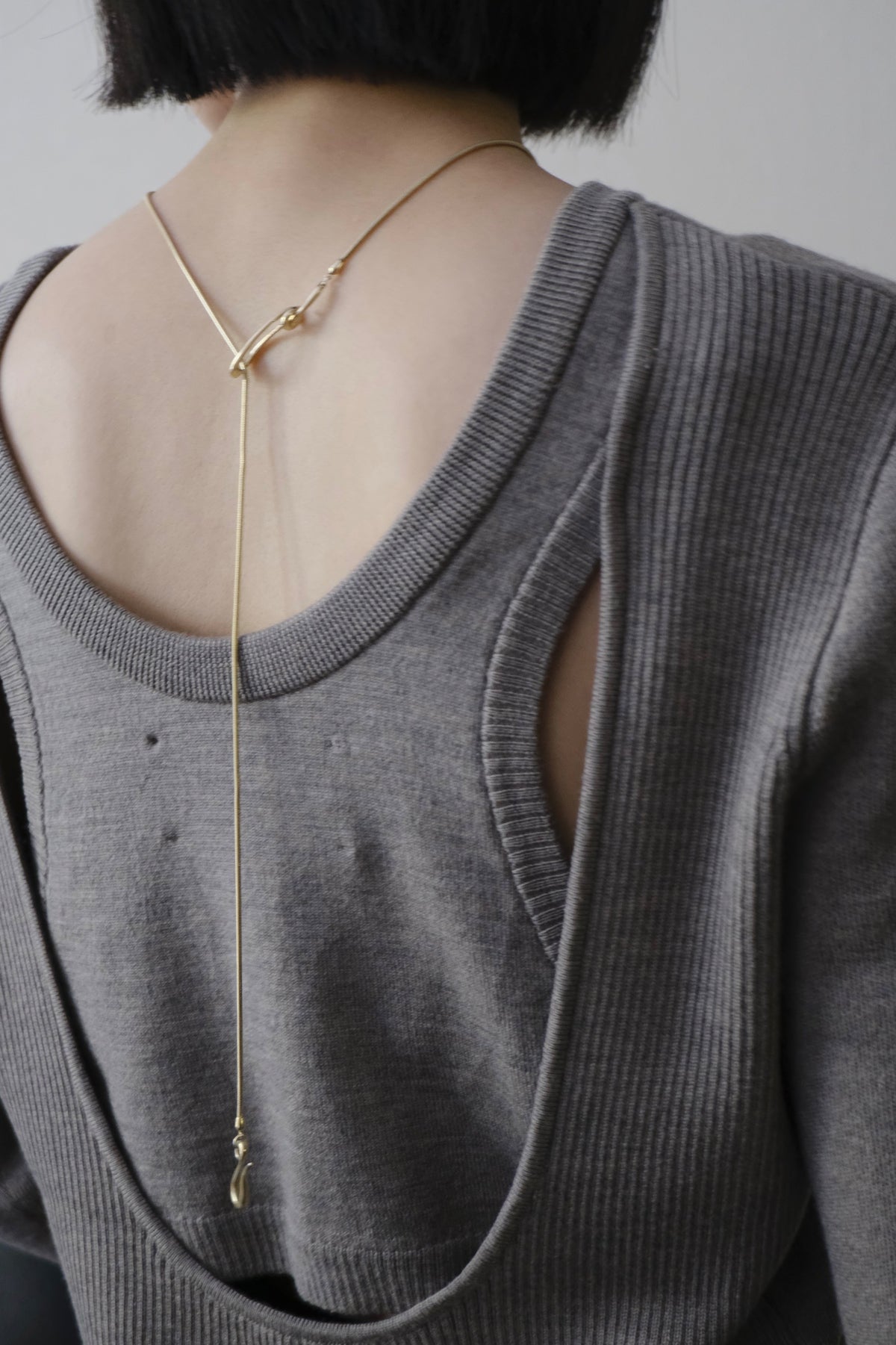 【LöWER】Back Layerd Wool Knit