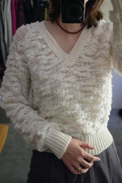 TEXTURED KNIT PULLOVER