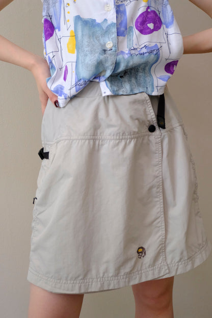 Vintage Off-White Utility Mini Skirt