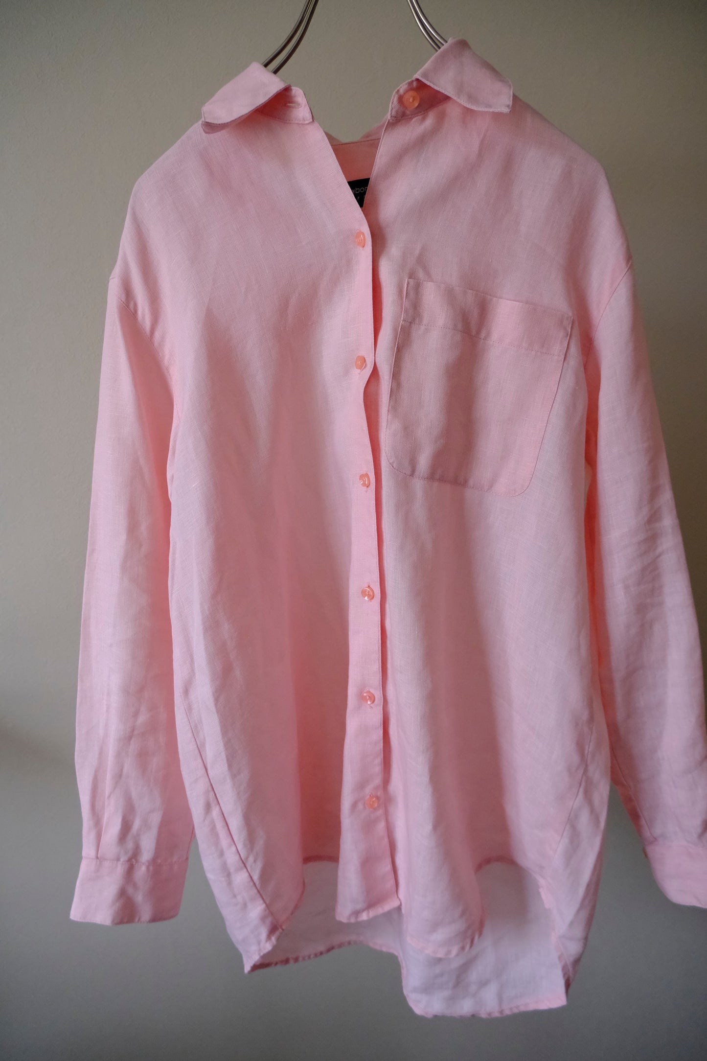 linen sweet pink shirt