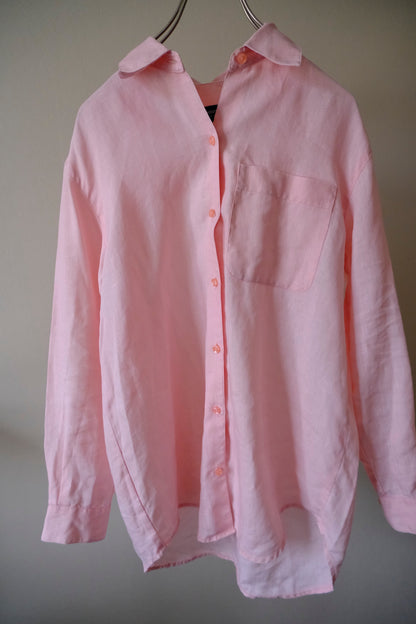 linen sweet pink shirt