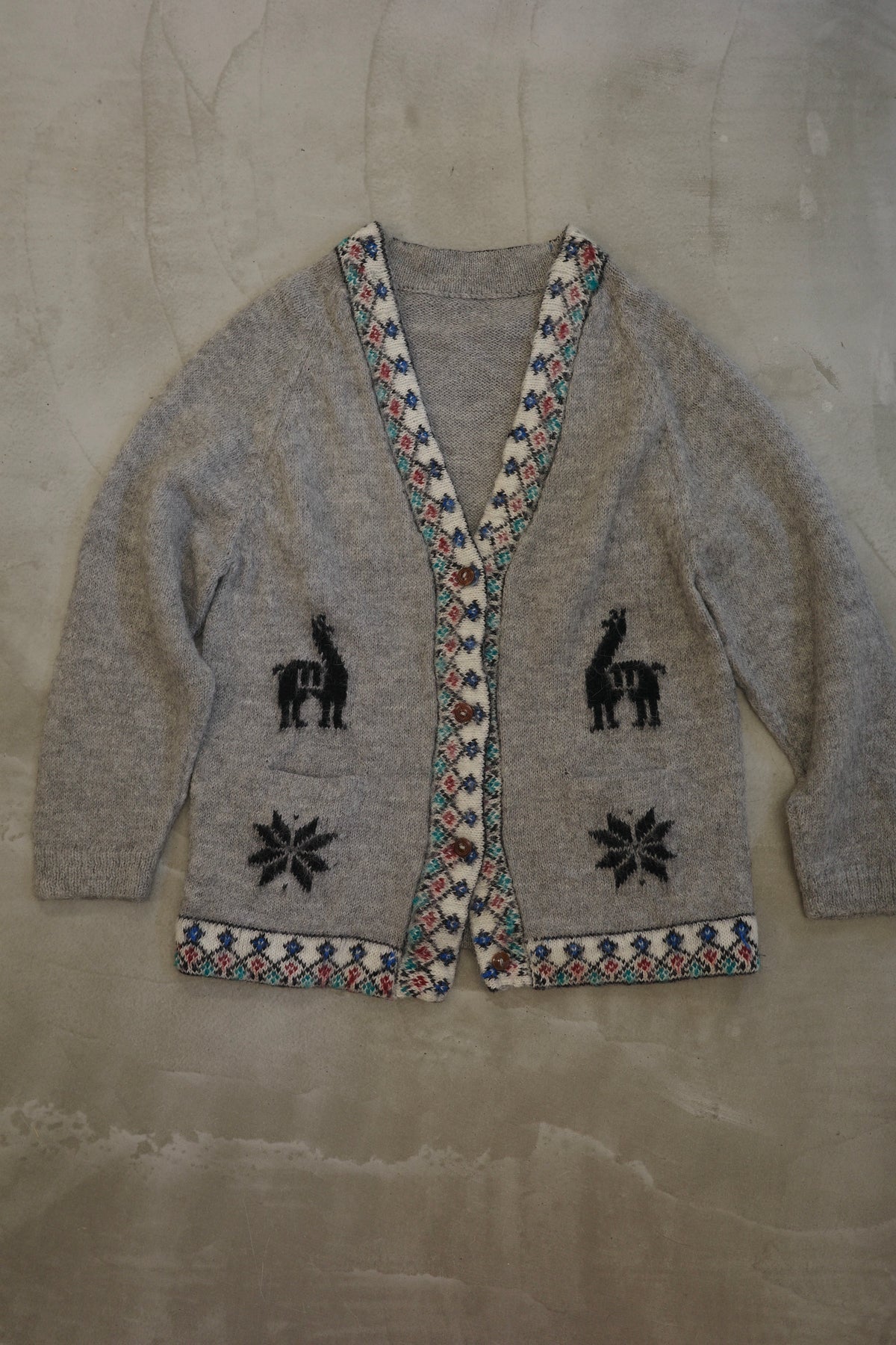 Camel Pattern Knit Cardigan