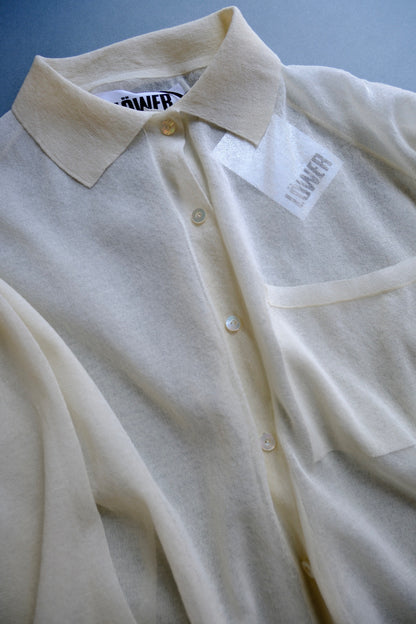 LÖWER 26ss/ 18G Sheer Button SHIRTS