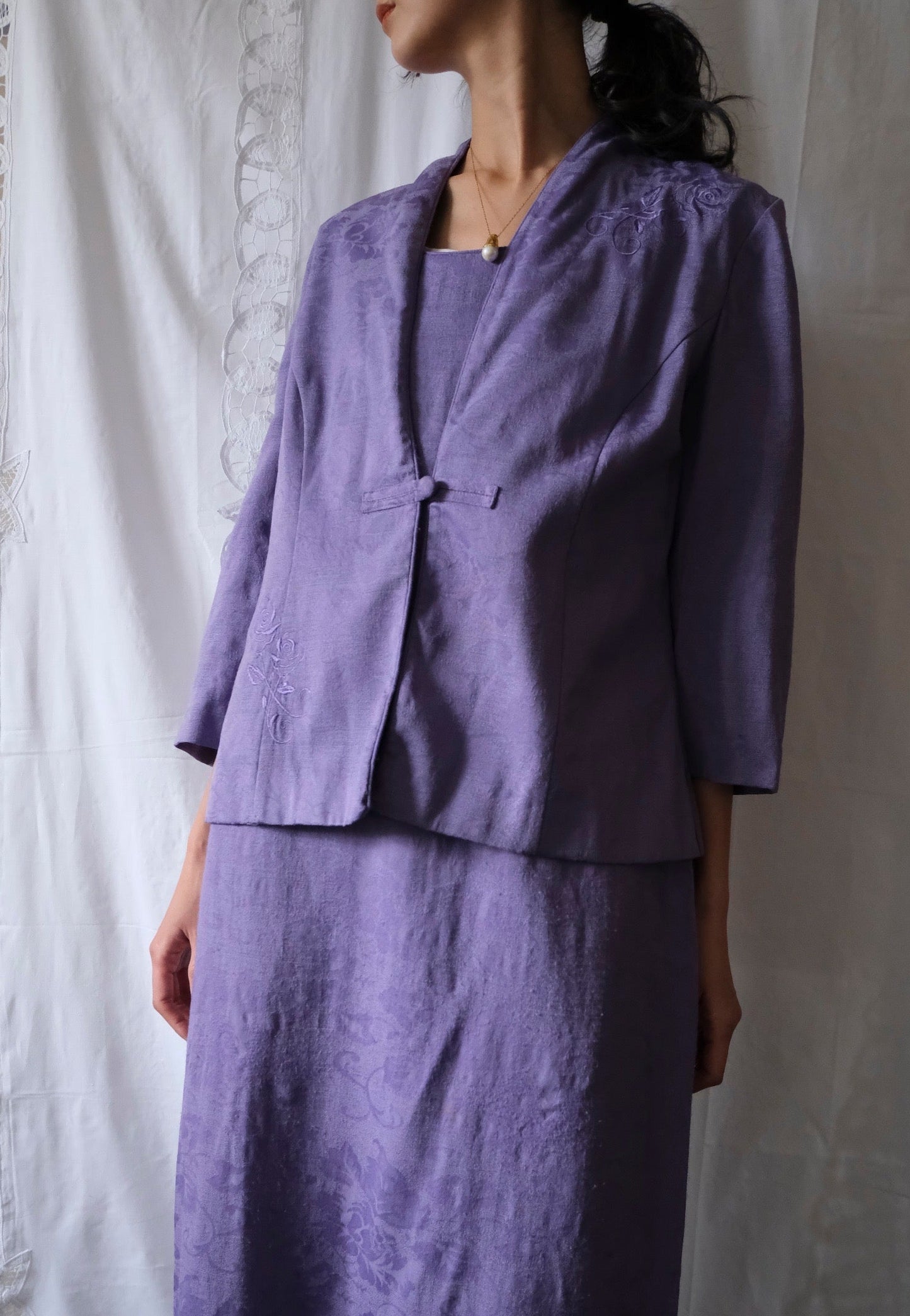 〈set〉vintage purple op & jacket