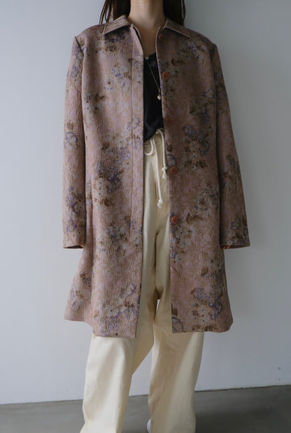 embossed embroidery spring coat