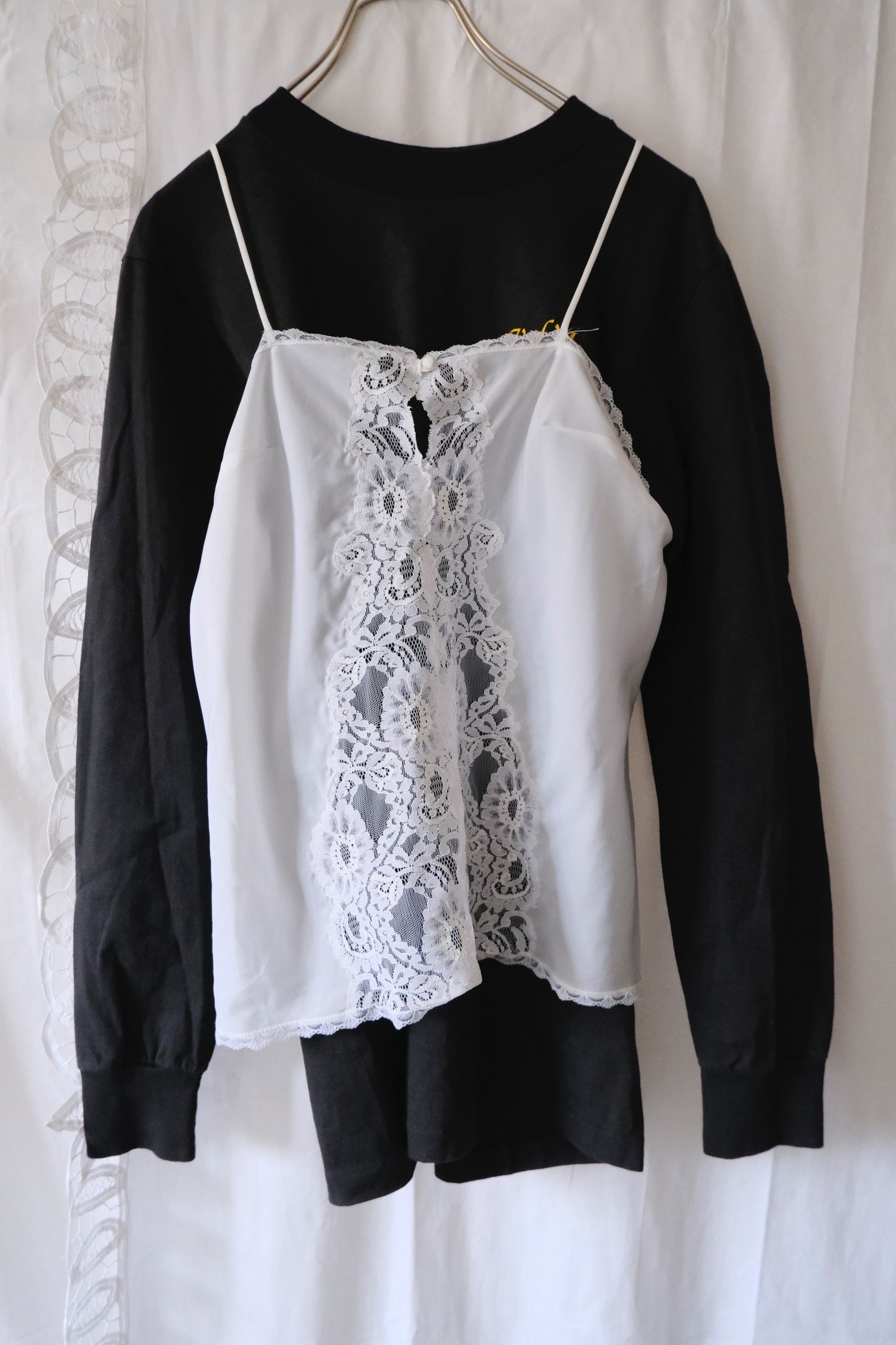 pure white lace camisole