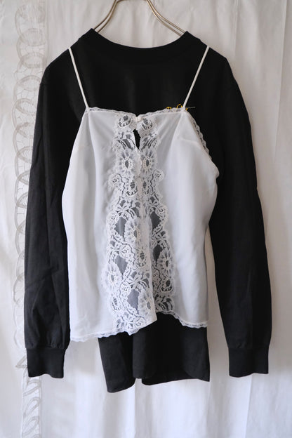 pure white lace camisole