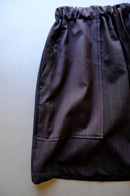 〈remake〉wool patch work mini skirt