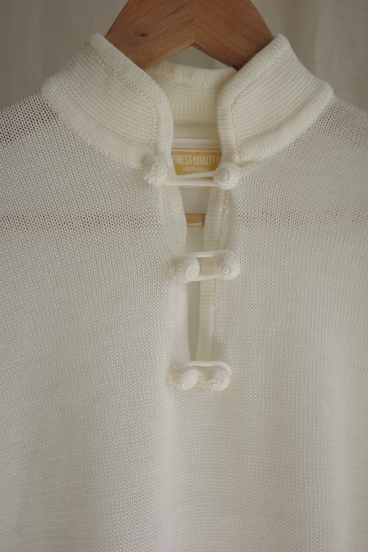 Vintage Ivory China Button Knit