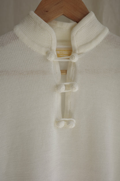Vintage Ivory China Button Knit
