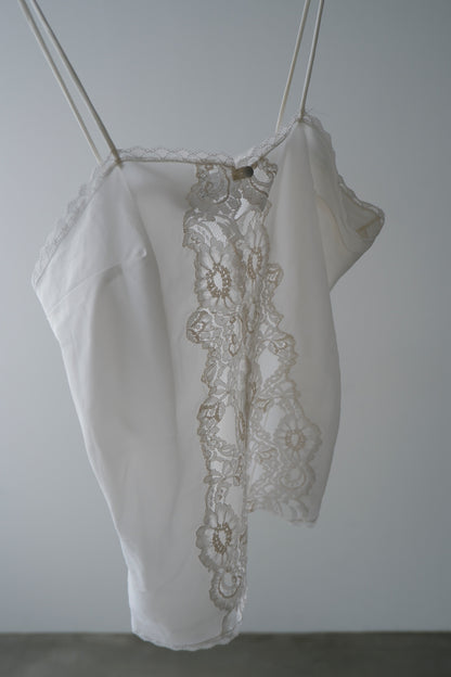 pure white lace camisole