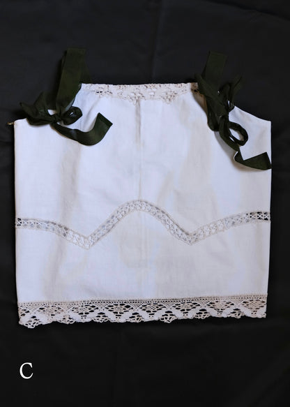 'Re•lace' green ribbon tops