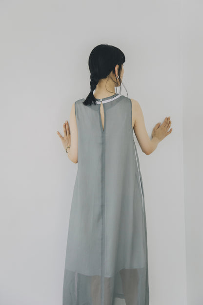 【A PUPIL shimmer別注】sleeveless line op (ice gray)