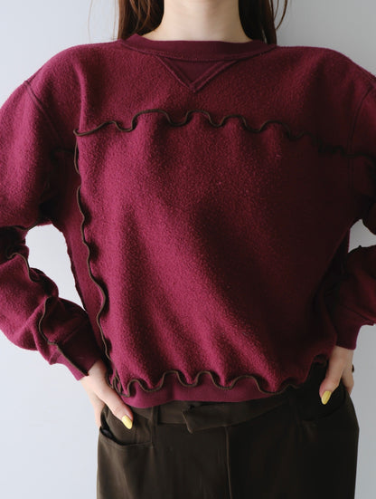 remake/ inside out mellow lock stitch sweat