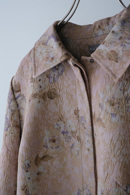 embossed embroidery spring coat