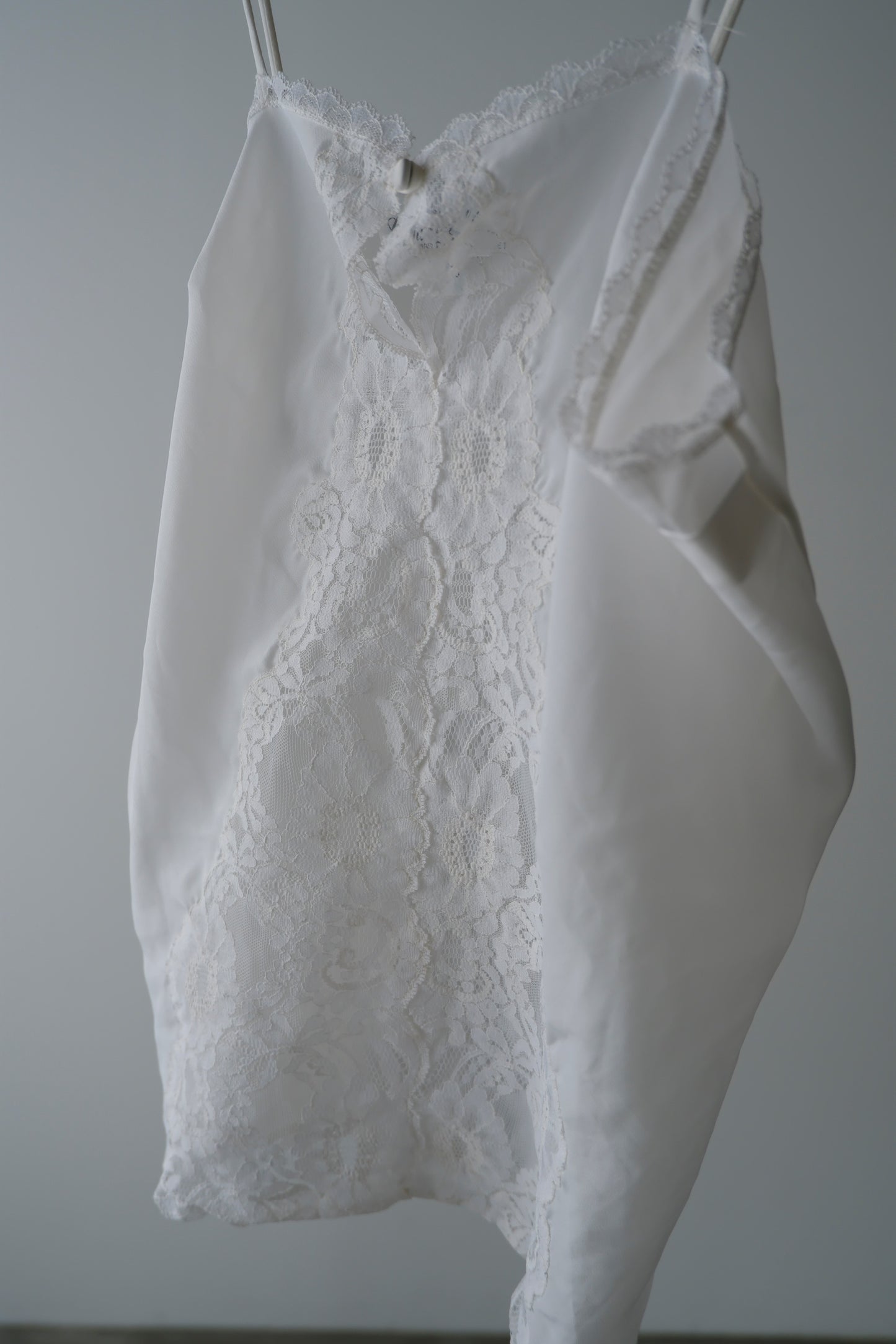 pure white lace camisole