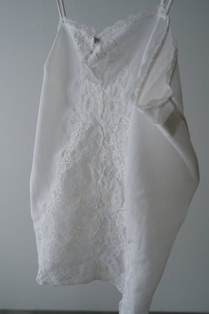 pure white lace camisole