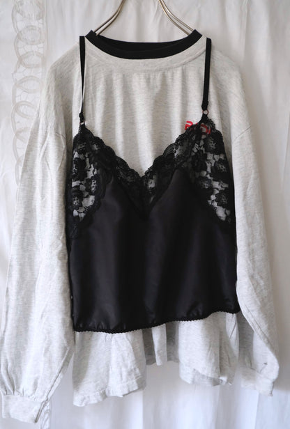 black lace camisole