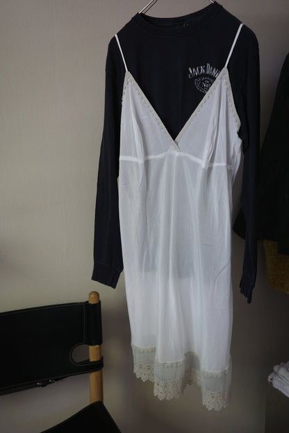 COTTON SILK LACE CAMISOL