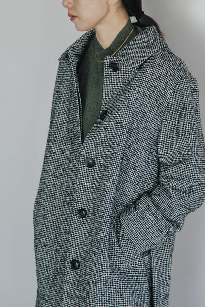 【 a pupil 】ribbon belted tweed coat