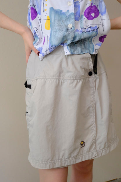 Vintage Off-White Utility Mini Skirt