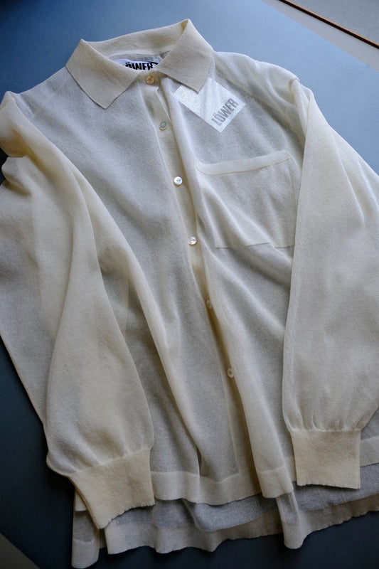 LÖWER 26ss/ 18G Sheer Button SHIRTS