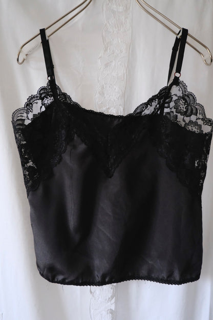 black lace camisole