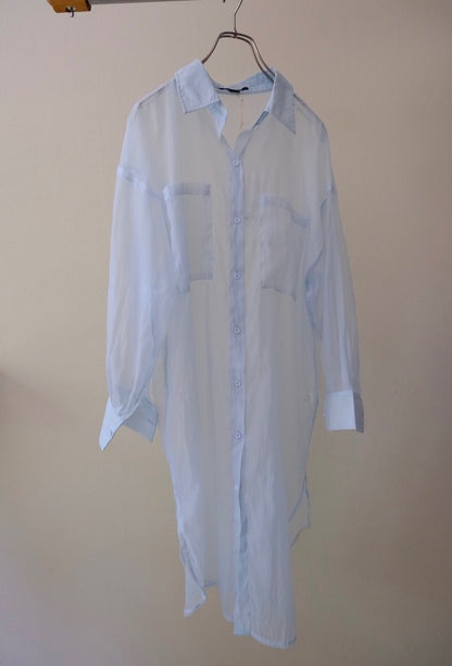 Vintage White Sheer Contrast Shirt