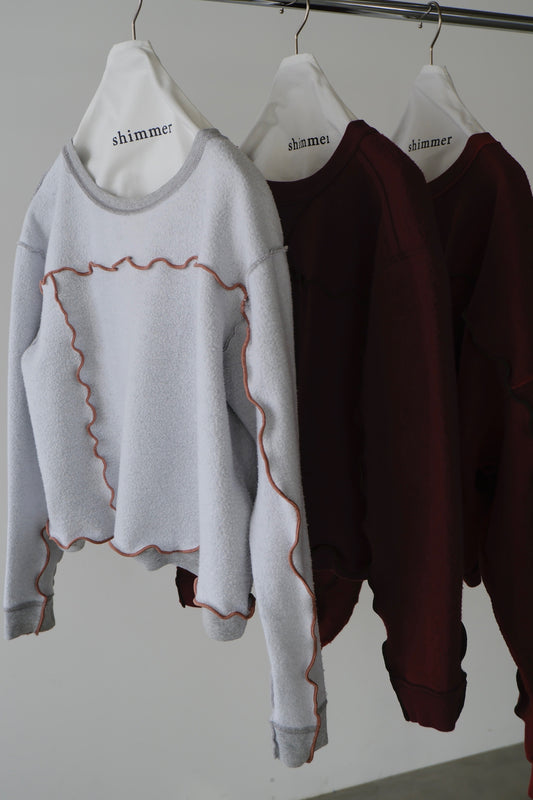 remake/ inside out mellow lock stitch sweat